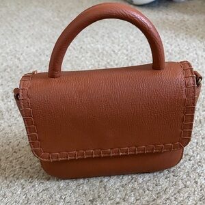 Elegant Tan Leather (vegan) Mini Handbag